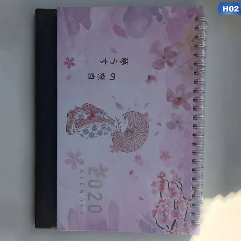 Год милый романтический календарь вишни японский Kawaii DIY Настольный календарь ежедневник - Цвет: 02
