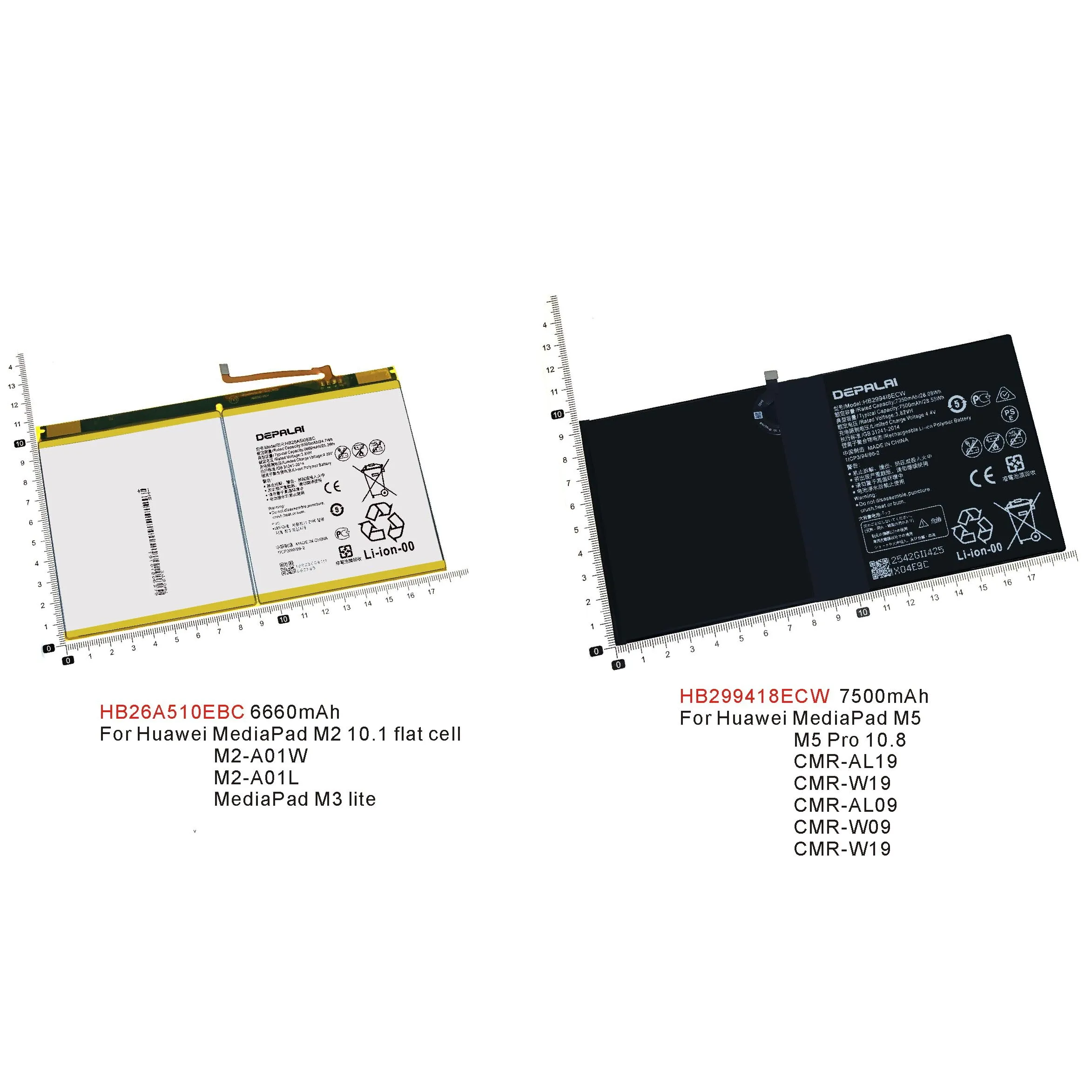 Аккумулятор HB26A510EBC HB26A5i0EBC HB299418ECW HB2994i8ECW для HuaWei MediaPad M2 10 1 планшетов M5 Pro 8 |