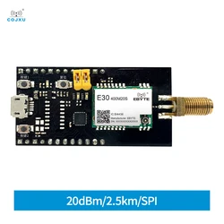 Carte de Test USB vers TTL pour E30 400M20S modules, kit de développement et d'évaluation, contrôle TXEN avec antenne en caoutchouc, facile à utiliser E30 400MBL 01 