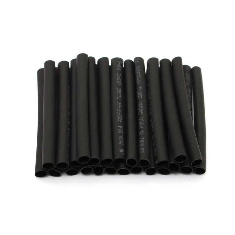 127pcs/lot Thermoresistant tube Shrink wrapping  2:1 Black heat shrink Sleeving set Wire Cable Polyolefin Wrap Tubing