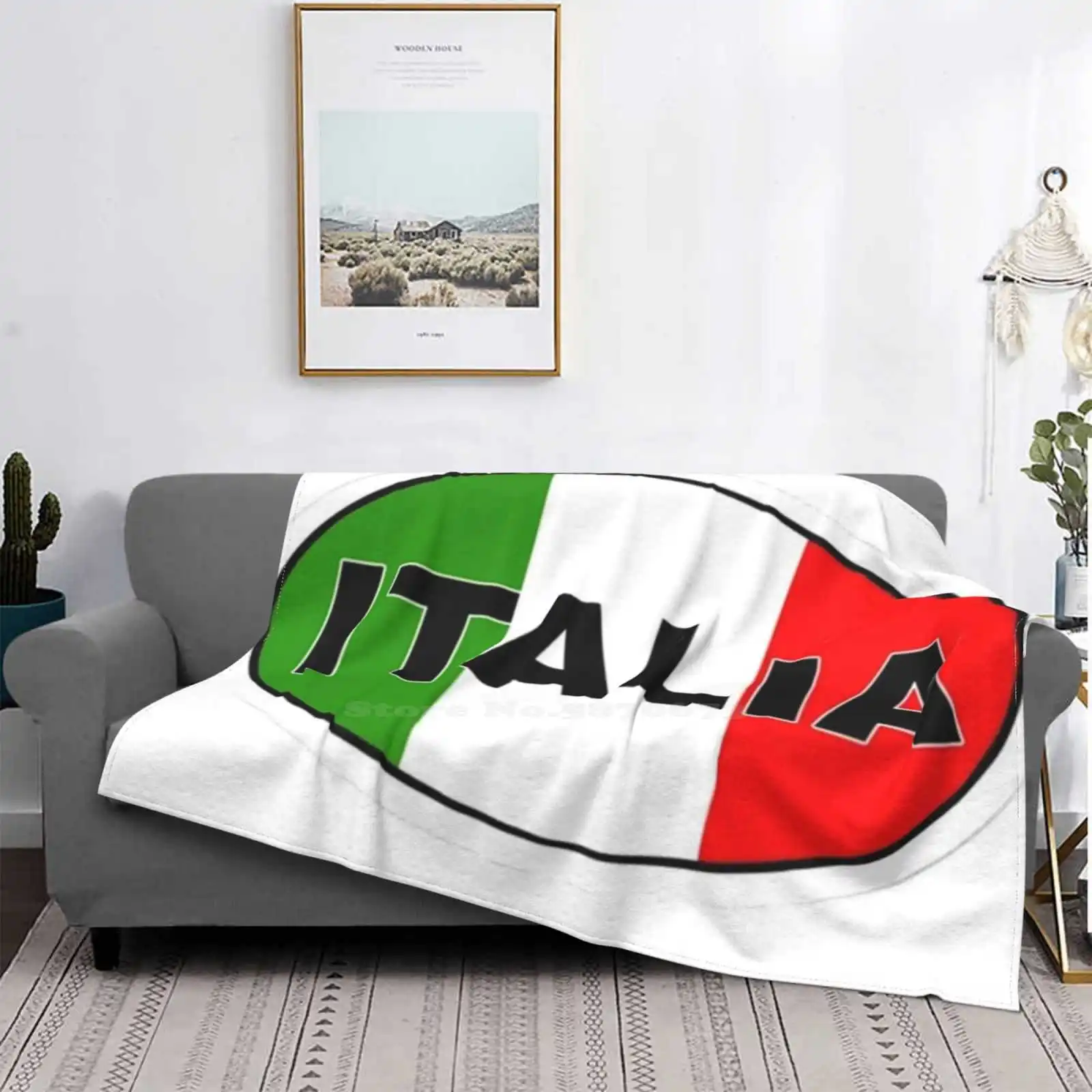 

Italia Gifts-Italy Italian Flag Oval Gift Ideas-Support Italy Themed Gear Hot Sale Printing High Qiality Warm Flannel