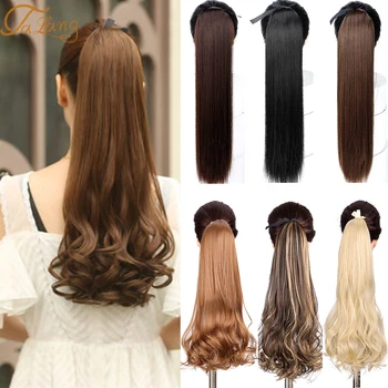 

TALANG Black Heat Resistant Synthetic Hair Extensions Pony Tail Hair Extensions Drawstring Ponytail Hair Extensions hair