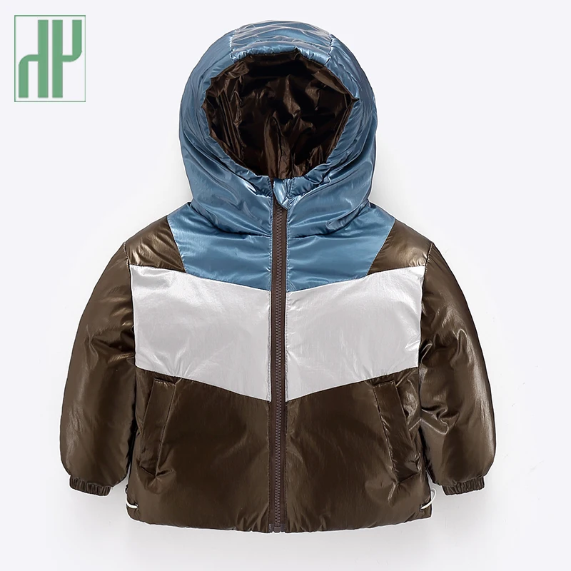

HH Autumn Winter windbreaker boys Warm Jacket for girls Cotton Kids Hooded Outerwear toddler Coat Children Clothes 3 6 8 year