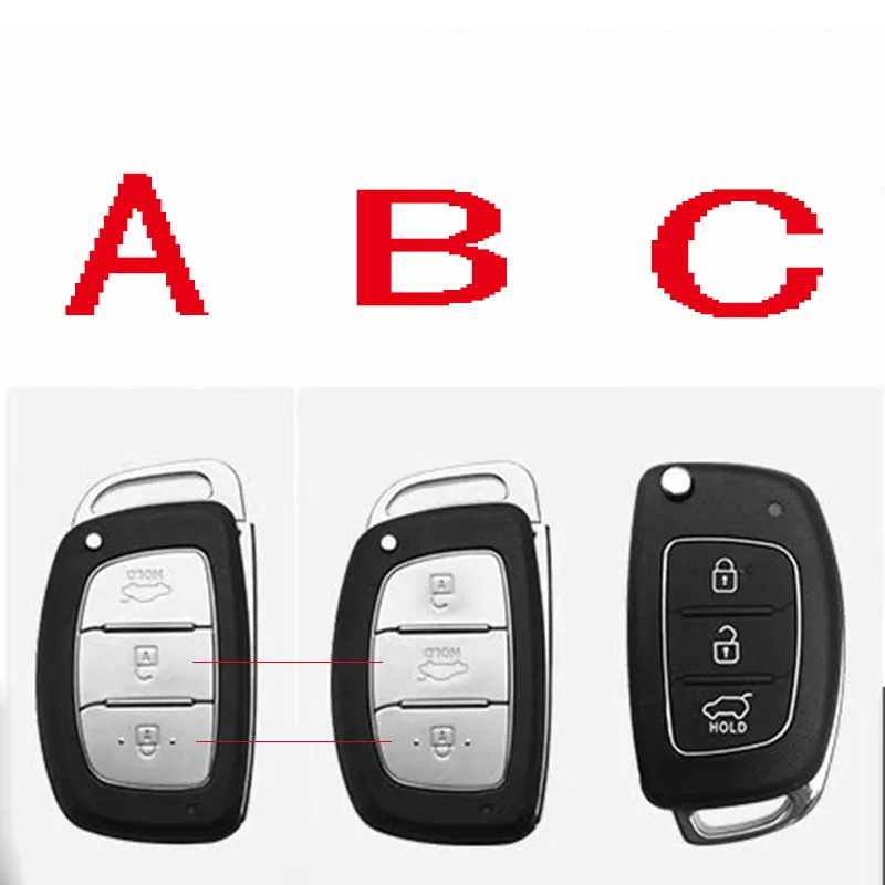Leather Key Case Key Fob Cover keychain For Hyundai Tucson Creta ix25 ix35 i20 i30 HB20 Elantra Verna Mistra
