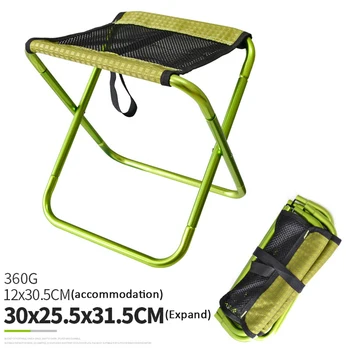 

Outdoor Folding Chairs Fishing Camping Barbecue Breathable Mesh Folding Stool With Bag Carrying Foldable 3 Colors Picnic Chair