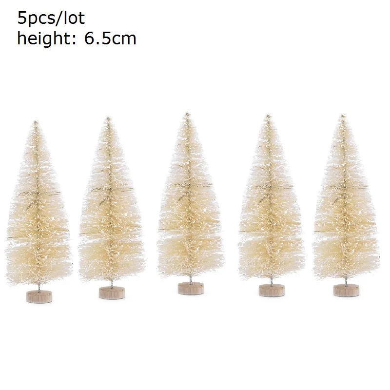 6.5cm-B01-5pcs 5-16 см мини Рождественская елка искусственная сосна елки DIY Красочные рождественские фото реквизит для рождественской вечеринки украшение стола новогодний домашний декор - Color: 6.5cm-B01-5pcs