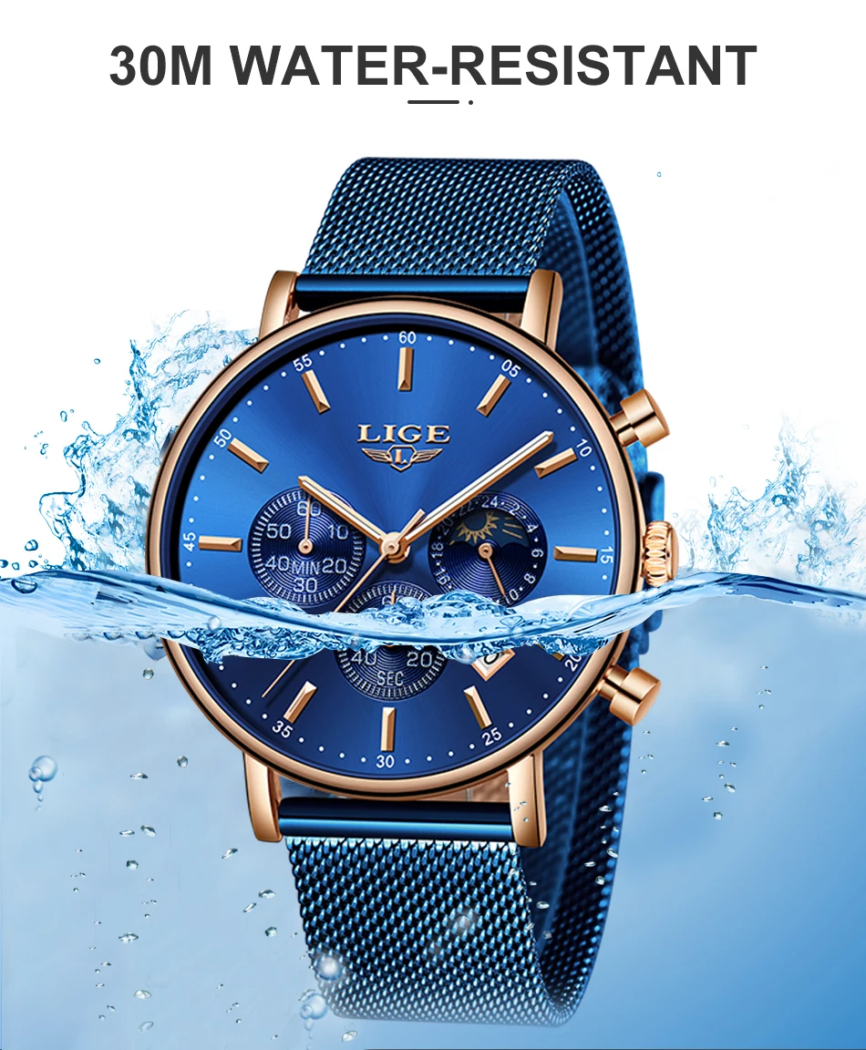 Lige Fashion Men Watches Male Top Brand Luxury Quartz Watch Men Casual Slim Dress Waterproof Sport-4