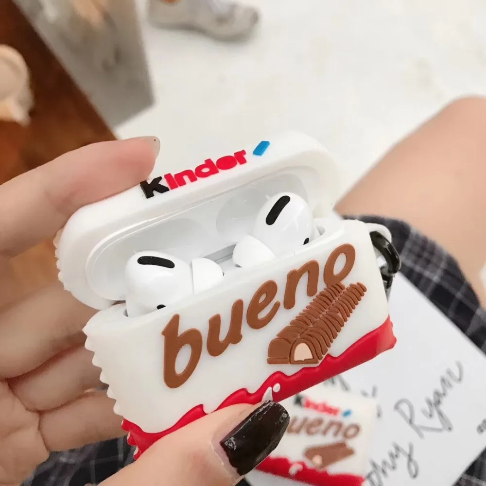 Для apple airpods pro Bluetooth Гарнитура 3D шоколадная Коробка Чехол для наушников для airPods 3 мягкий силиконовый защитный чехол с крючком