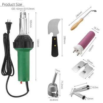 

220V 1600W Plastic Integrated Welders Hot Air Welding Torch Gun Heating Core Set Plastic Welding Machine 3000Pa Welding Torch