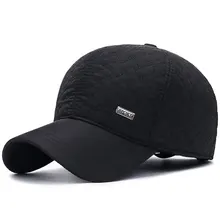 Новые осенне-зимние походные бейсболки для мужчин с ушками хлопковая Толстая теплая шапка с наушниками бейсболка для мужчин для папы и кепки s Casquette