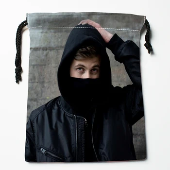 

Custom Alan Walker Drawstring Bags Dust-Proof Fashion Pattern Print Storage Bags Boys Girls Birthday Gift Bag Size 18X22cm