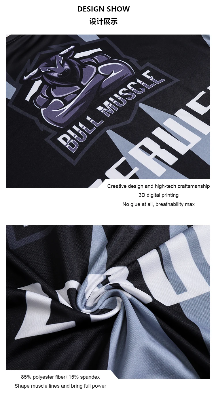 Personalisierte Homme Kompressions-T-Shirts Langarm Herren Gym Laufen Fitness für Sportaktivitäten – Detail 3