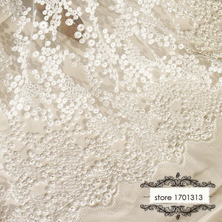embroidery lace fabrics for wedding dresses 3