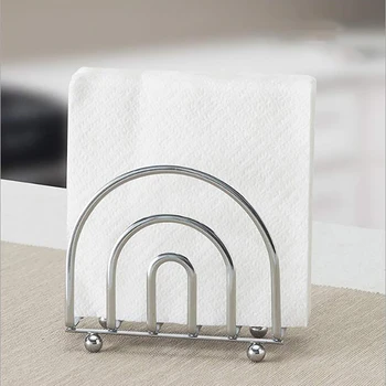

Collection Vertical Stand Home Decor Basics Non-Slip Napkin Holder Kitchen Storage Tissue Table Iron Cutting Board Rack