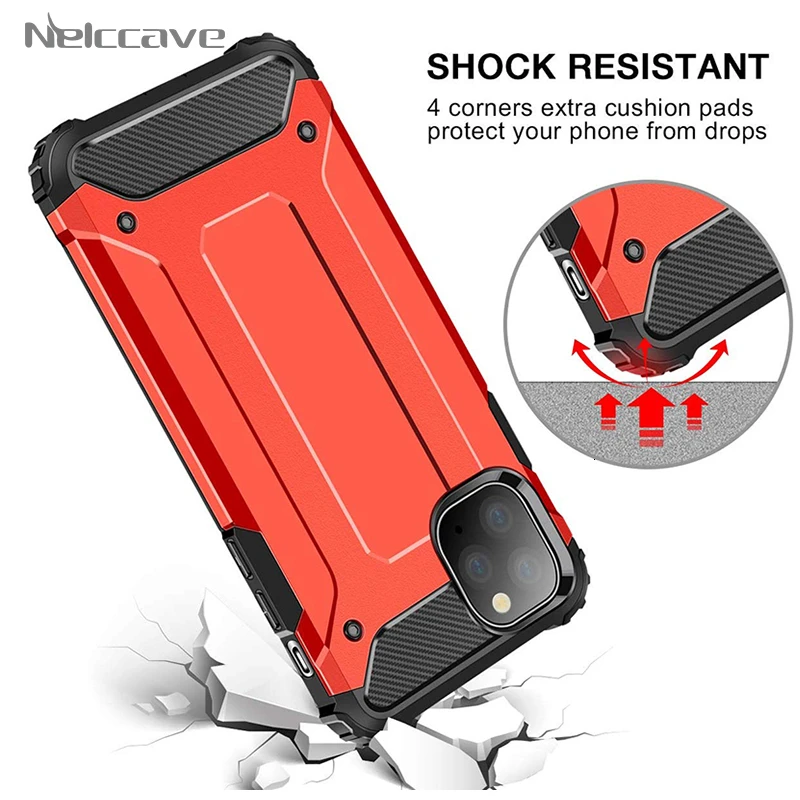 500Pcs Armor Cases For iPhone 12 Mini 11 Pro XS Max XR X 8 Plus 7 7S 6 6S 5 5S SE 2020 Shockproof Case Hybrid Dual Layer Cover | Мобильные
