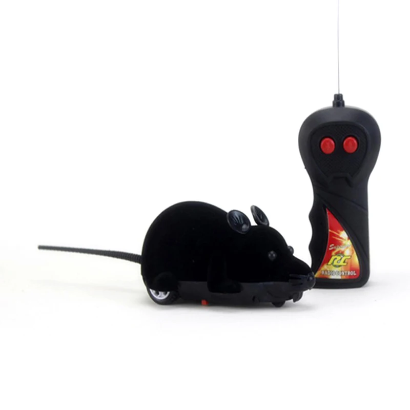 Funny Electronic Rat Flocking Mouse Wireless Toy For Cat Dog Kitten Pet Interactive Toy Remote Control Mouse Cat Toy 