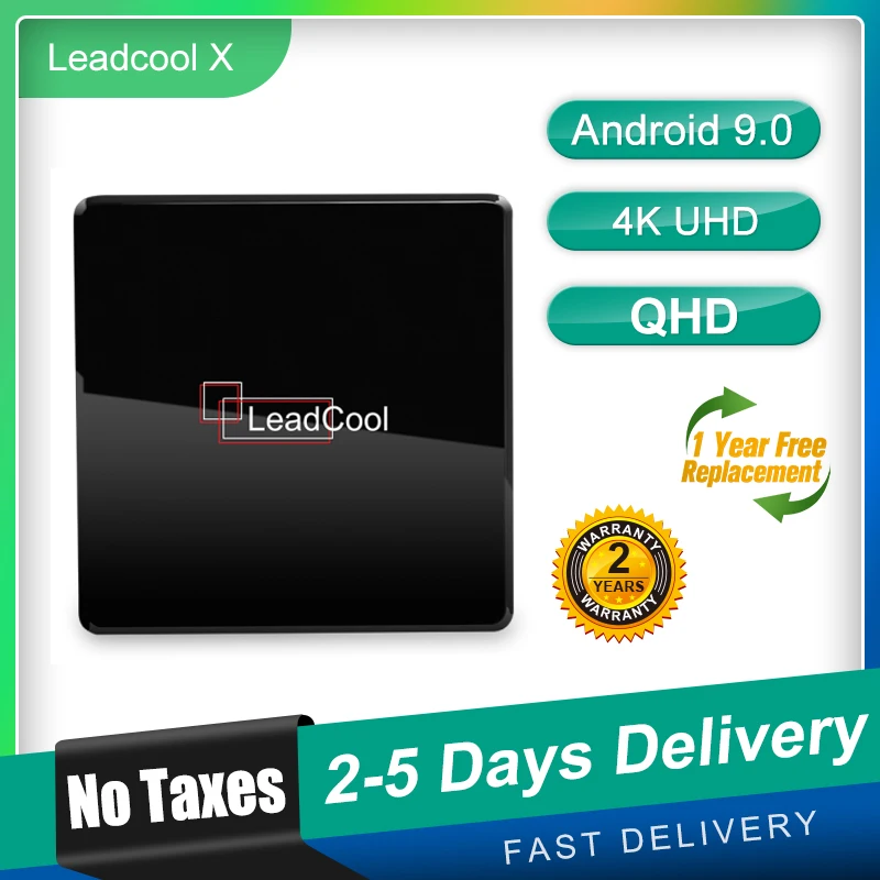 

Android 9.0 QHD Smart TV Box LeadcoolX S905W Quad Core 1G 8G H.265 2.4GHz Wifi 4K FHD QHD Media Player LeadcoolX Android TV Box