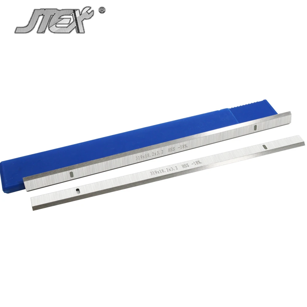 JTEX 319mm Planer blades for Mophorn Craftsman 319x18.2x3.2 mm HSS Knives Woodworking Tool Parts 2PCS for mtd 107512 01 cover bulb 2pcs assembly cap bulb assembly electric chainsaw polesaws for craftsman 31641488