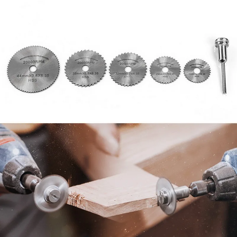 Лезвие для циркулярной пилы 6 шт. вращающийся инструмент набор дисков резки