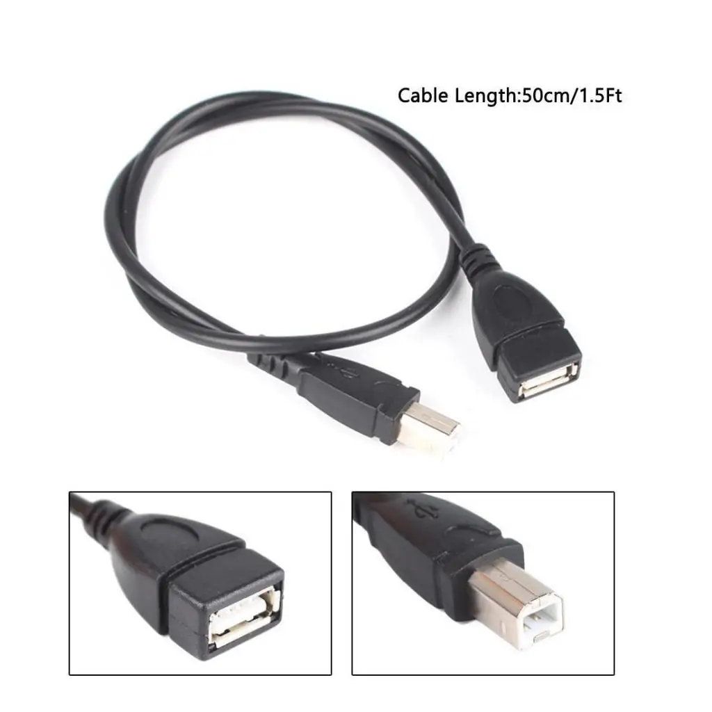 USB 2,0 type A Female To USB 2,0 type B Male, Кабель-адаптер для сканера принтера