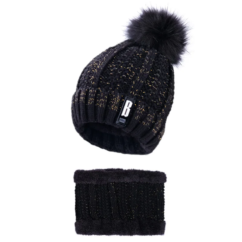 

Winter Knit Set Hats For Women Thick Warm Beanies Hat Riding Outdoor Beanie Skullies Hats Unisex knitted Bonnet
