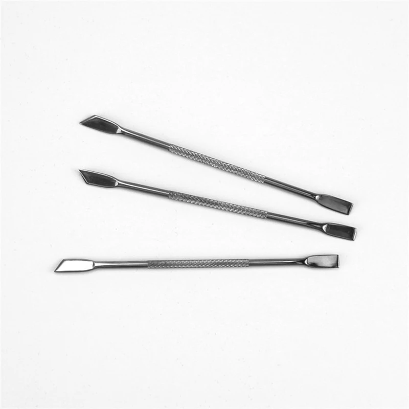 3pcs 115mm Stainless Steel Double-Sided wax Carving Dab Tool for butane Slick oil concentrate curving Dab tools