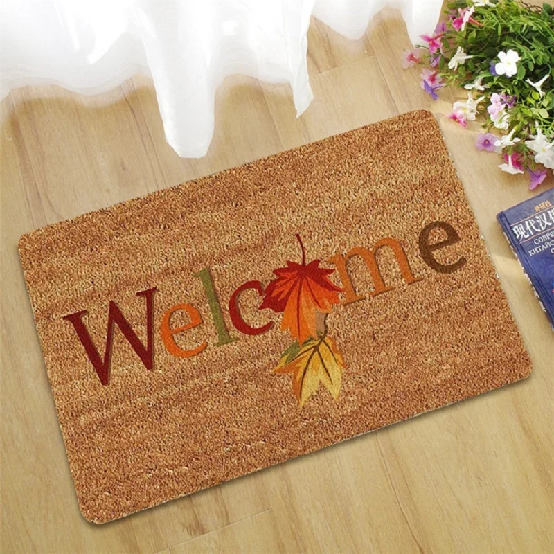 

Custom Welcome Mat Letter Print Rubber Funny Doormat for Entrance Door Mats Outdoor Anti Slip Bathroom Kitchen Floor Mat deurmat