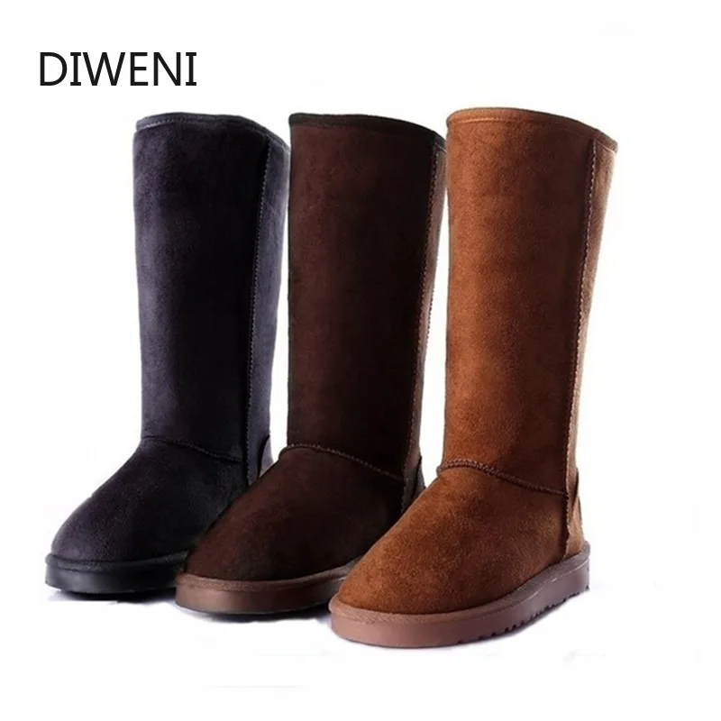 Skup DIWEINI śniegowce wysokiej jakości kobiety moda prawdziwej skóry Australia klasyczne damskie wysokie buty zimowe damskie buty śniegowce N247