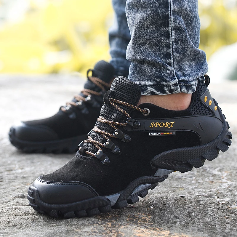 Zapatos de senderismo de cuero genuino para hombre, zapatillas de Trekking  al aire libre, botas de montaña para otoño e invierno, 2020|Zapatos de  senderismo| - AliExpress