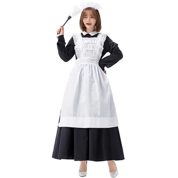 

Coffee Shop Waiter Costume Maid Cosplay Women Halloween Costume For Adult