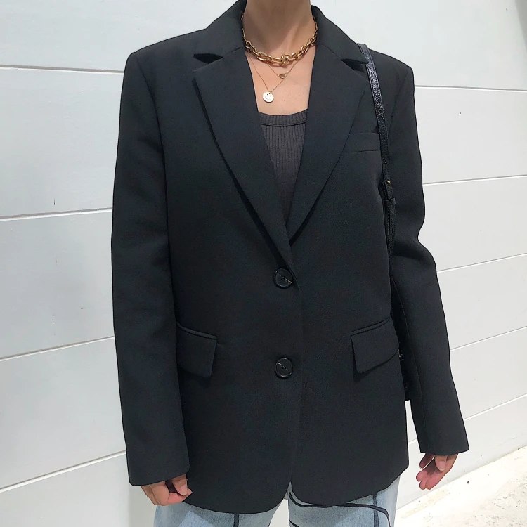 black work coat womens
