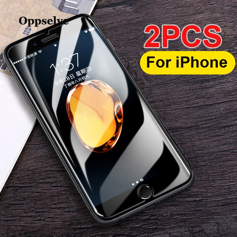 2 шт. ультратонкое закаленное стекло для защиты экрана iPhone 12 X Xs Xr 11 Pro 8 7 6 S