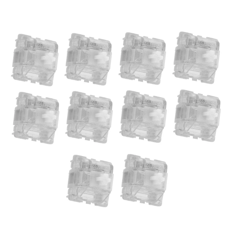 

10Pcs Gateron SMD Clear Switches Mechanical Keyboard 3pin Gateron MX fit GH60