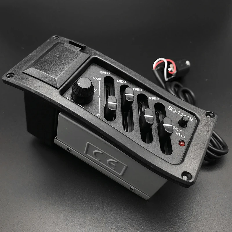 Профессиональный 4 полосный предусилитель для акустической гитары EQ 7545R Пикап 6 5