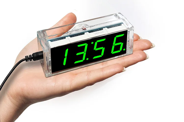 

51 single chip microcomputer colock DIY kit light-control 1inch LED digital Display bulk items with case