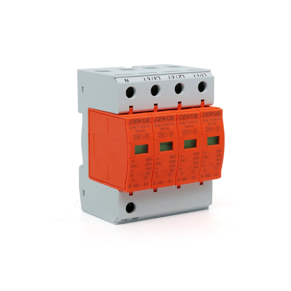 Protezione Contro Le Sovratensioni Di Potenza Del Parafulmine 4P Più Ideale 80Kva 60Kva 40Kva 20Kva 385V Ac Spd Con Forte Capacità Di Scarica Di Corre