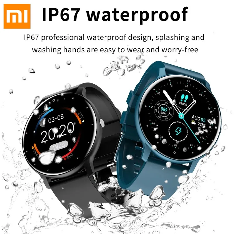 YOUPIN New Smart Watch Men Full Touch Screen Sport Fitness Watch IP67 Waterproof Bluetooth For Android ios smartwatch Men+box