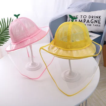 

Summer Children's Protective Hat Super Cute Fisherman's Hat Children's Sun Protection Net Cap (removable Face Mask)