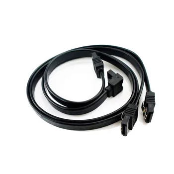 

50cm SATA 3 Locking Plug to Right Angle Plug 6Gb High Speed Cable Lead Pro Black