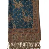 Pashmina Silk Scarf Shawl Wrap Paisley Jacquard Flowers Borders Rave 2 Layers Reversible Classic Tassels For Women 70X180cm 200g 3