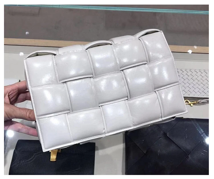 Beige Роскошные кассетные сумки женские сумки через плечо дизайнерская Высококачественная сумка-Кроссбоди из натуральной кожи клатч кошельки Bolsas Feminin - Цвет: Beige