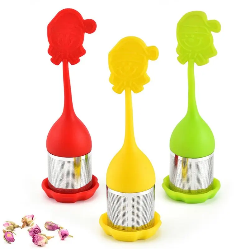 

3pcs Santa Clause Shape Silicone Tea Maker Cute Cartoon Tea Filter