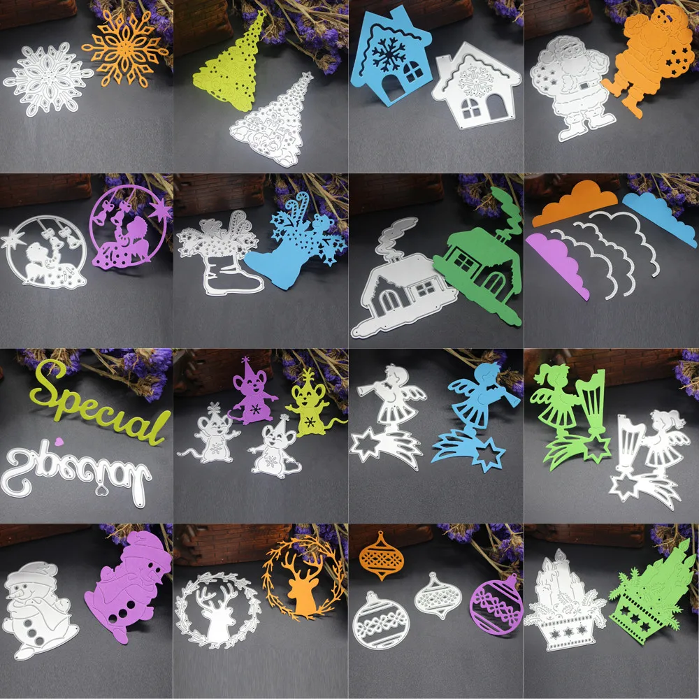 Merry Christmas металлические трафареты для пресс-формы Скрапбукинг тиснение DIY ремесла