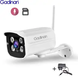 Gadinan HD 4MP 1080P Беспроводная sd-карта слот звук для камеры видеокамера с Wi-Fi ночного видения металлическая Водонепроницаемая наружная камера
