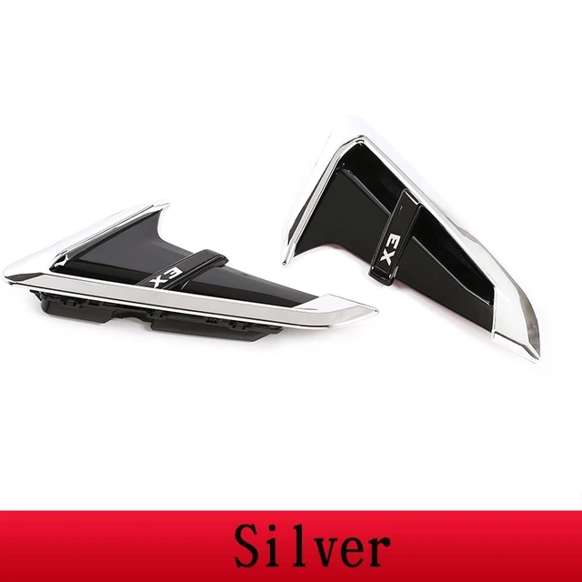 Car Front Fender,Thunder Edition Side Air Vent Cover Sticker,ABS,For BMW X3 G01 X4 G02 2018-2021,With M logo,Replacement Parts For X3 Silver