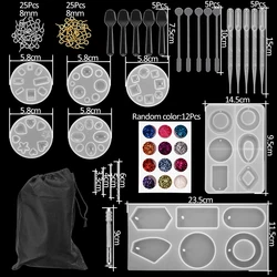 20 Styles Silicone Molds Casting Mold Mixed Style Epoxy Resin Mold Kits Sets For DIY Pendant Jewelry Making Findings Accessories