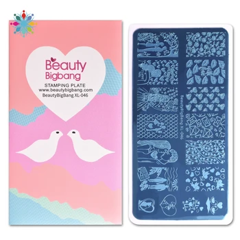 

Valentine's Day Love Heart Flowers DIY Nail Art Stamp Nail Rectangle Stamping Plate Image Plate Nail Stencil Tools