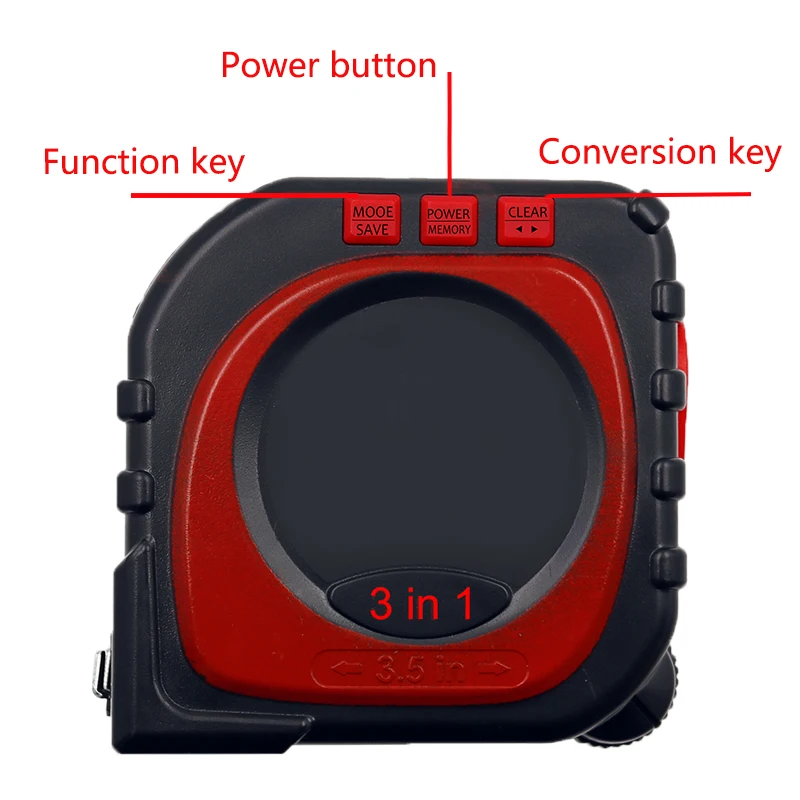

3in1 mini measuring tape with roll cord mode laser digital tape professional measuring tool retractable metric tape inch tape