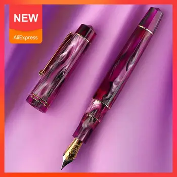 

1PC Resin Fountain Pen No. 6 BOCK Nib / MOONMAN Nib Writing Golden Beautiful Clip Pen with Converter Fashion Writing Gift