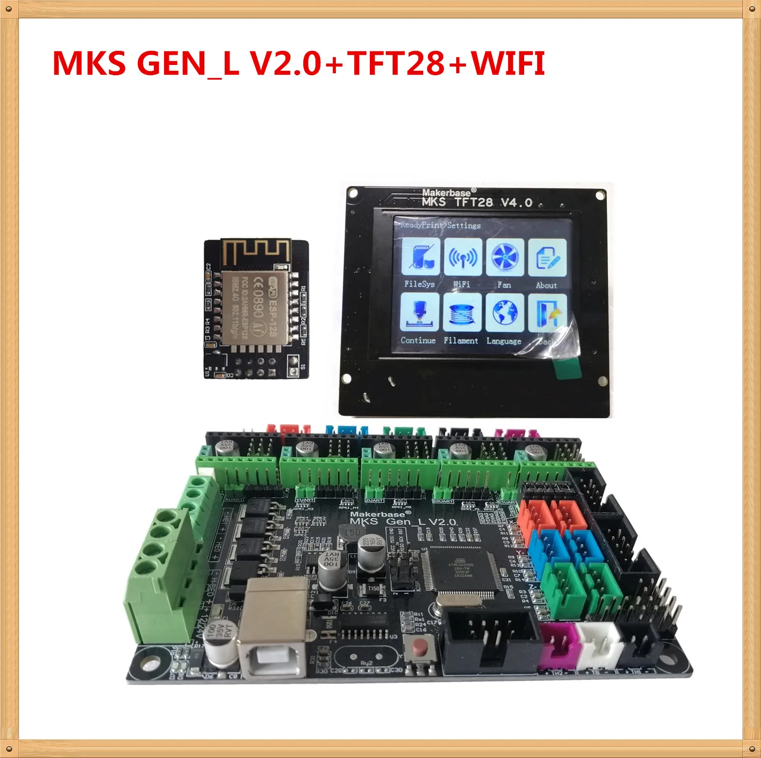 MKS GEN L V2.0 + MKS TFT28 pantalla en color minipanel pantalla táctil barato 3D impresión kits escolares controlador 3d impresora starter unidad - 1